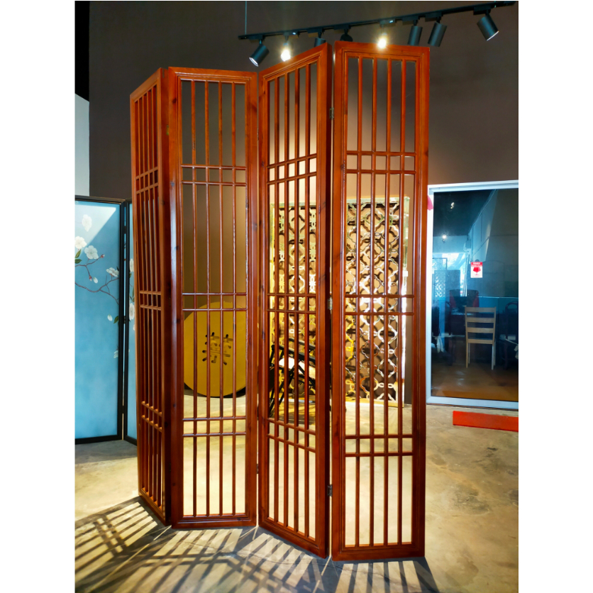 READY STOCK wood partition, screen wood divider, folding divider ...