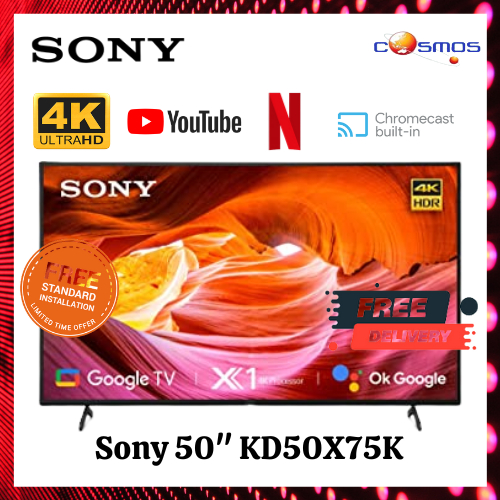 Sony 50" X75K 4K Ultra HD High Dynamic Range HDR Smart Android TV KD ...