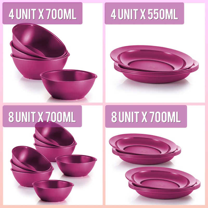 Tupperware Gourmet Legacy Bowl (4) 700ml