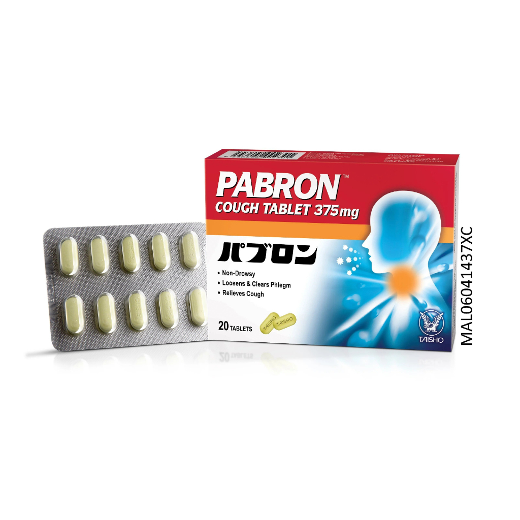 Pabron Cough Tablet Carbocisteine 375mg Non drowsy, Relieve Cough