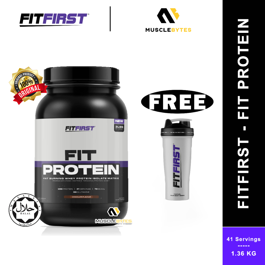 Fit First - FIT Protein [3LBS / 1.36KG / 41 Servings] [Halal Certified ...