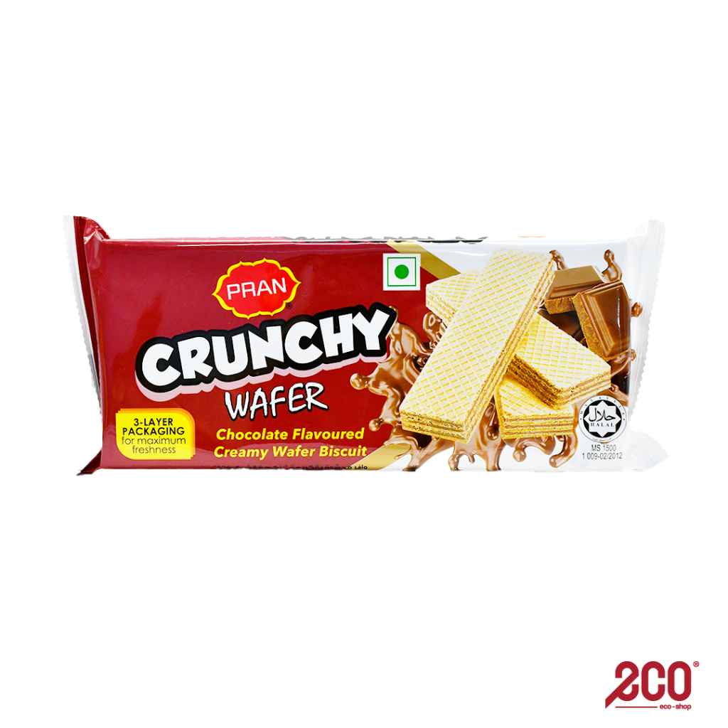Pran Crunchy Chocolate Flavoured Creamy Wafer Biscuit 100G ABL006