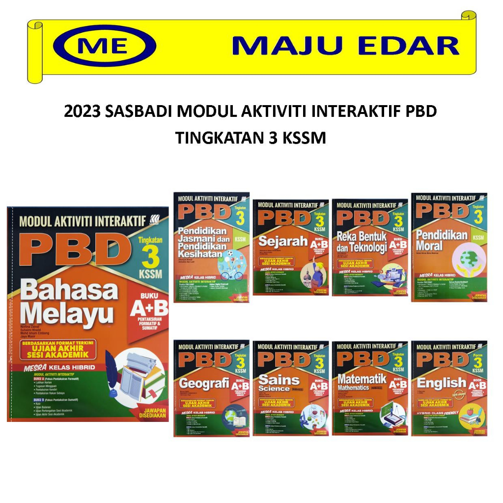 2023 SASBADI MODUL AKTIVITI INTERAKTIF PBD TINGKATAN 3 KSSM | Shopee ...