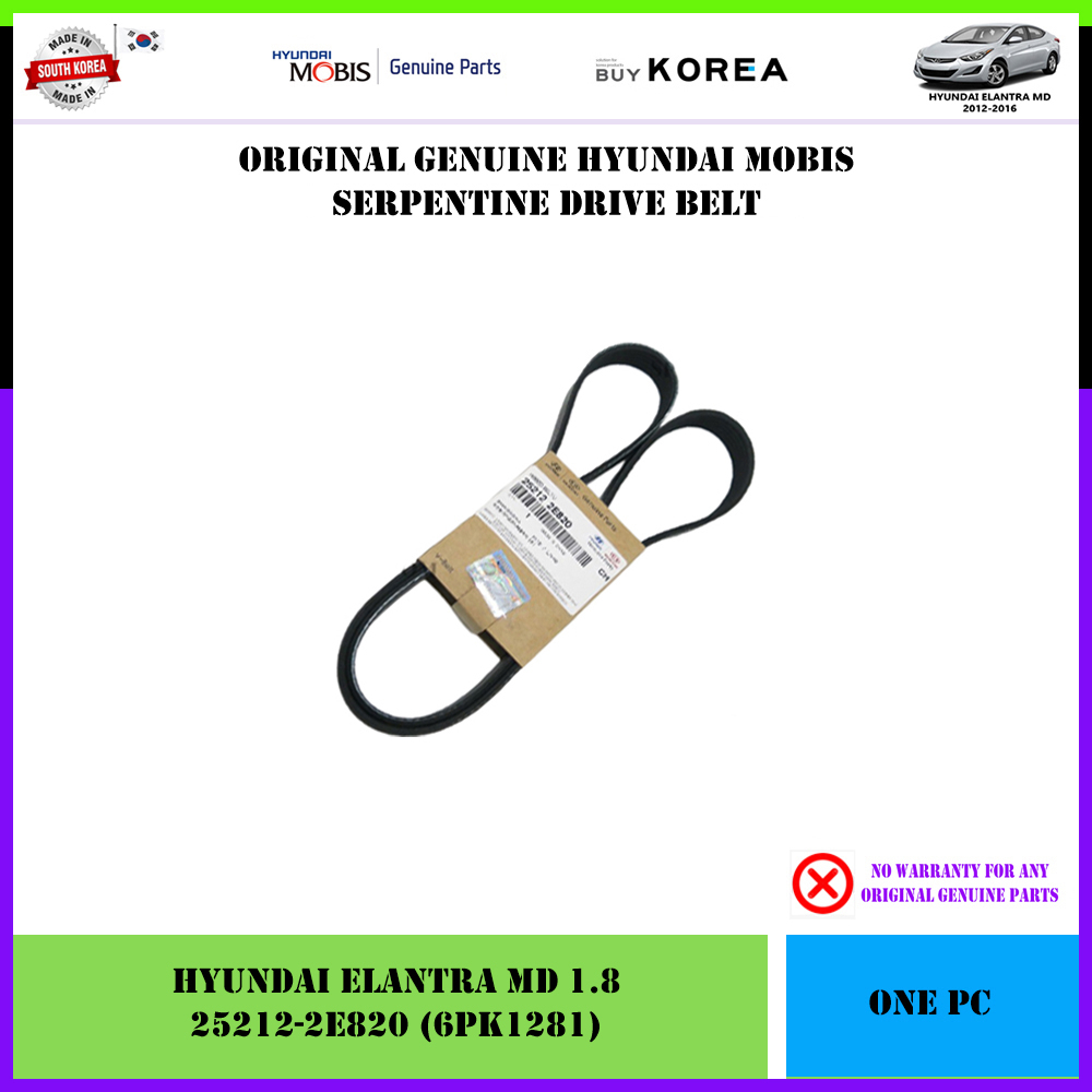 (MD-3) Hyundai Elantra MD 1.8 Genuine Hyundai Mobis Drive Belt (25212 ...
