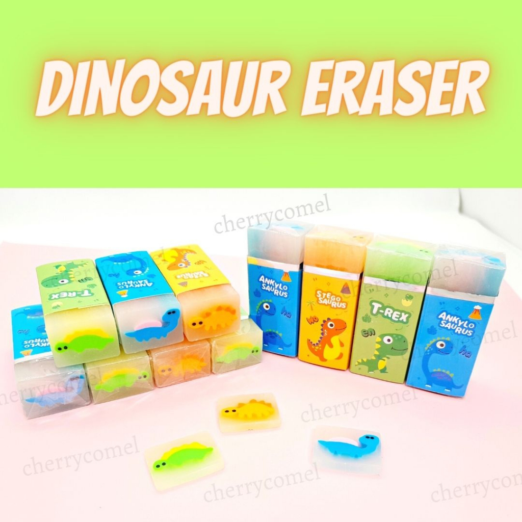 Dinosaur Eraser Cute Eraser Rubber Pemadam Comel Cute Stationery Kids
