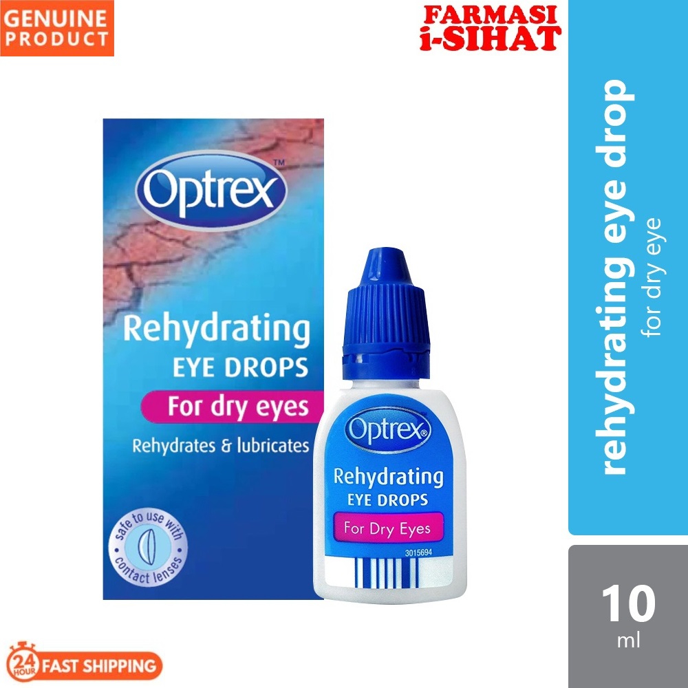 👍👍Optrex Rehydrating Eye Drops 10ml (For dry eyes) Rehydrates