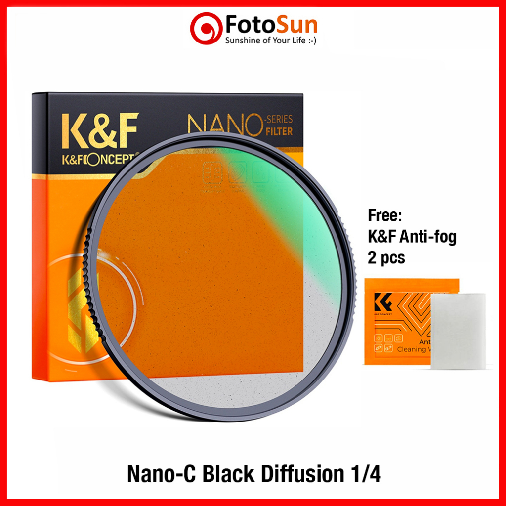 K&F filter Black Mist / Black Diffusion 1/2 1/4 1/8 Nano-C series ...