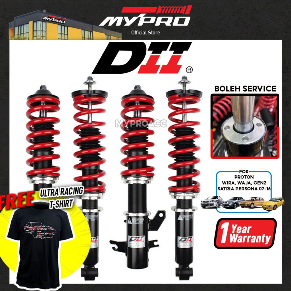 DII Adjustable Absorber Suspension High Low Bodyshift Proton Wira Waja