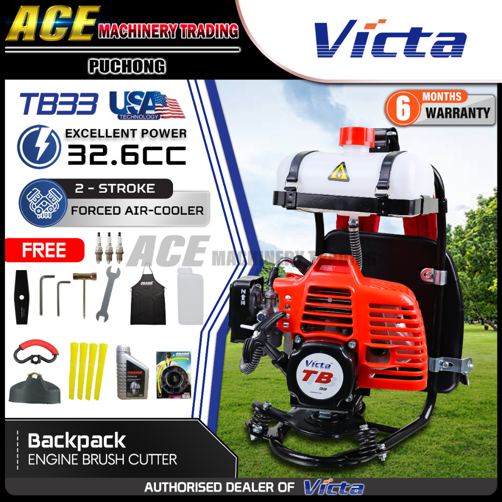 [100% ORIGINAL] VICTA TB33 (32CC) BRUSH CUTTER MESIN RUMPUT(USA ...