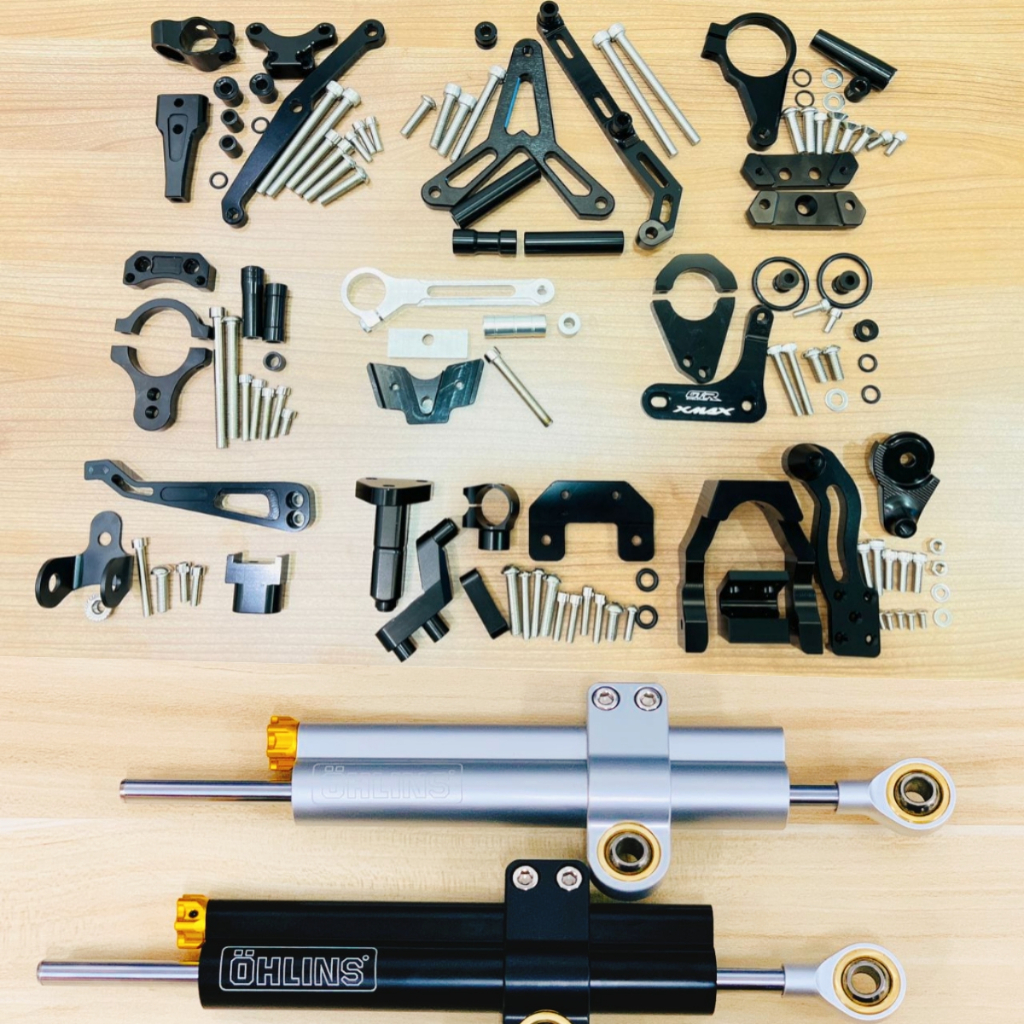 OHLINS Steering Damper with damper Bracket CNC Suzuki Raider Y15 XMAX