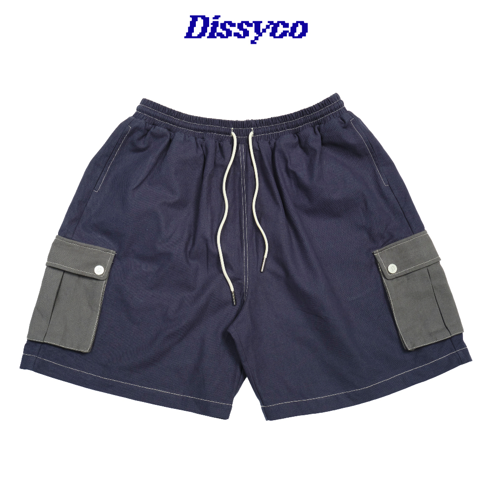 Dissyco Cargo Short Pants (Dark Blue) | Shopee Malaysia