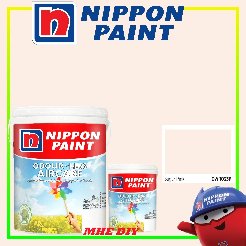 NIPPON PAINT 5L OW 1033 P SUGAR PINK Interior Smooth Sheen / Matt