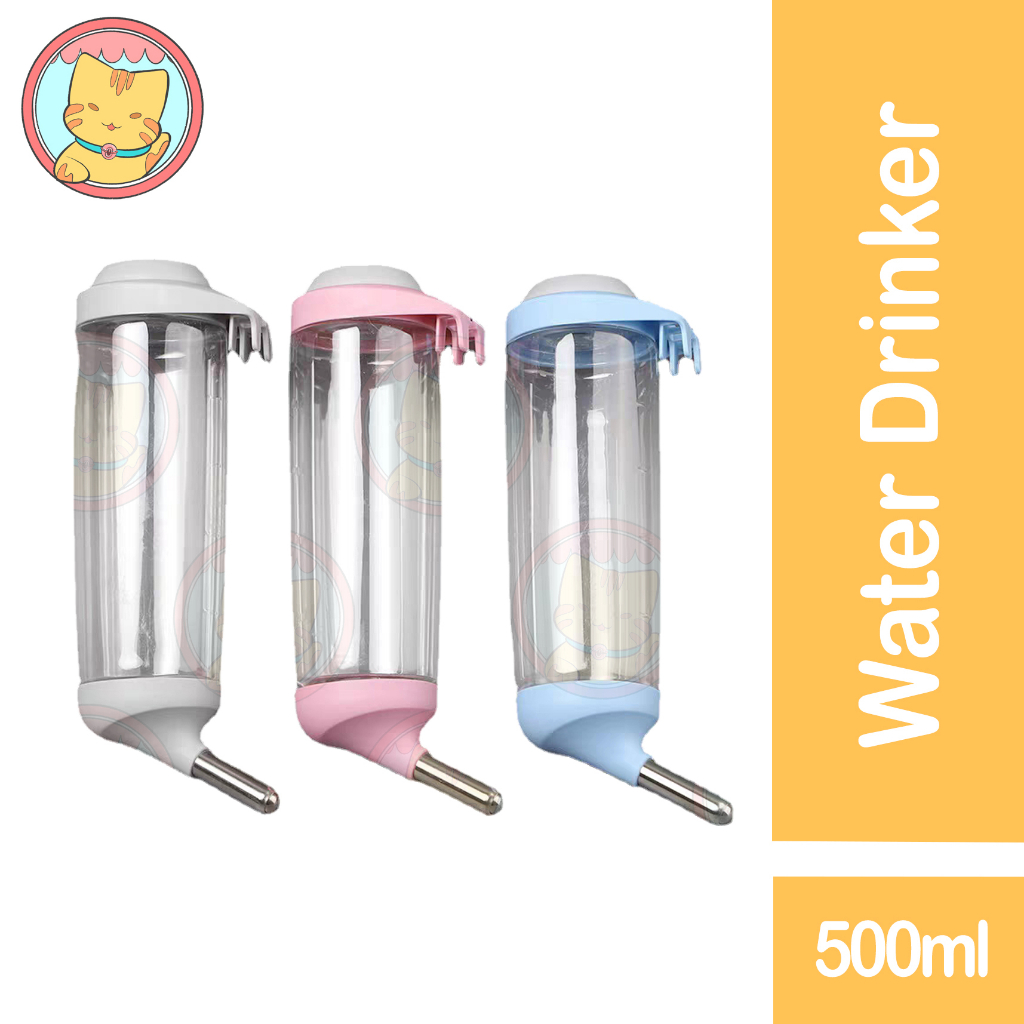 500ml Hanging Automatic Pet Rabbit Cat Water Drinker Feeder Dispenser ...