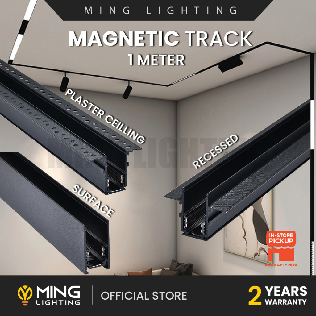 LED Track Light Bar 1m Recessed Surface Plaster Ceiling