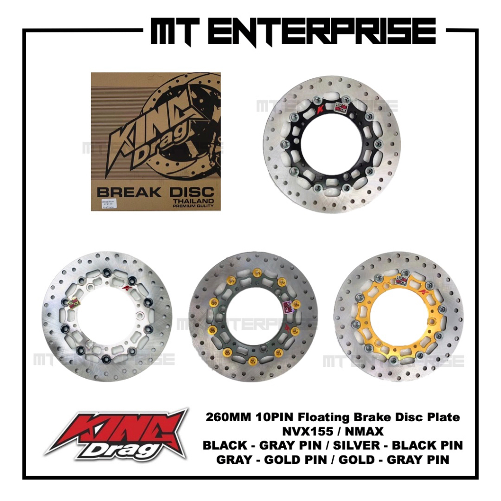 King Drag CNC 260MM 10PIN Front Floating Brake Disc Plate NVX / NMAX ...