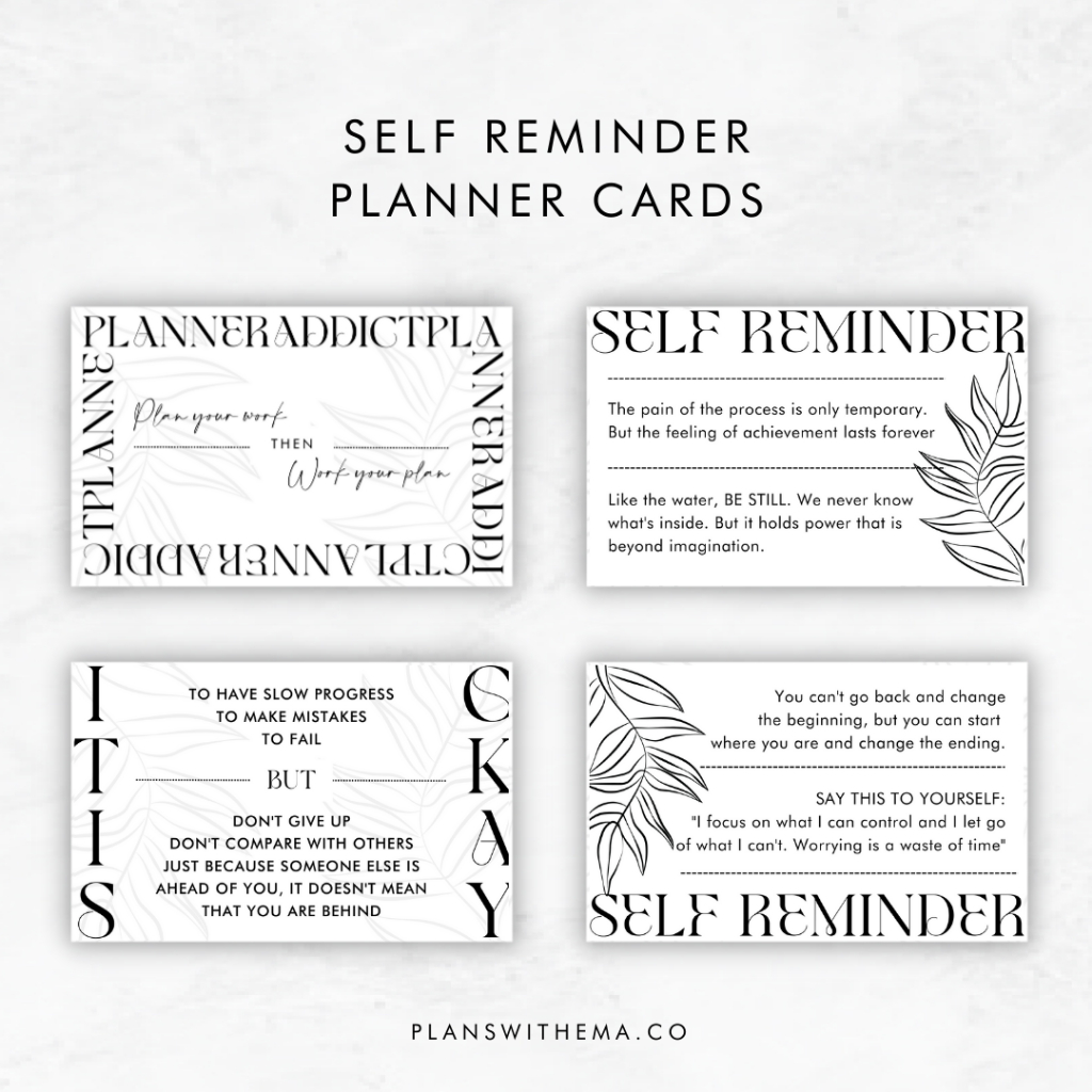 Self Reminder Planner Cards | Shopee Malaysia