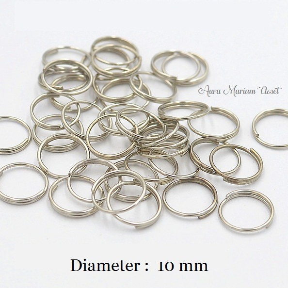 Silver color Small Split Ring for Key Chain making ( 8mm / 10mm