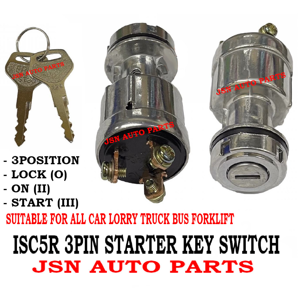 J01S13 IGNITION SWITCH ISC5 3PIN SUITABLE FOR CAR LORRY TRUCK FORKLIFT ...