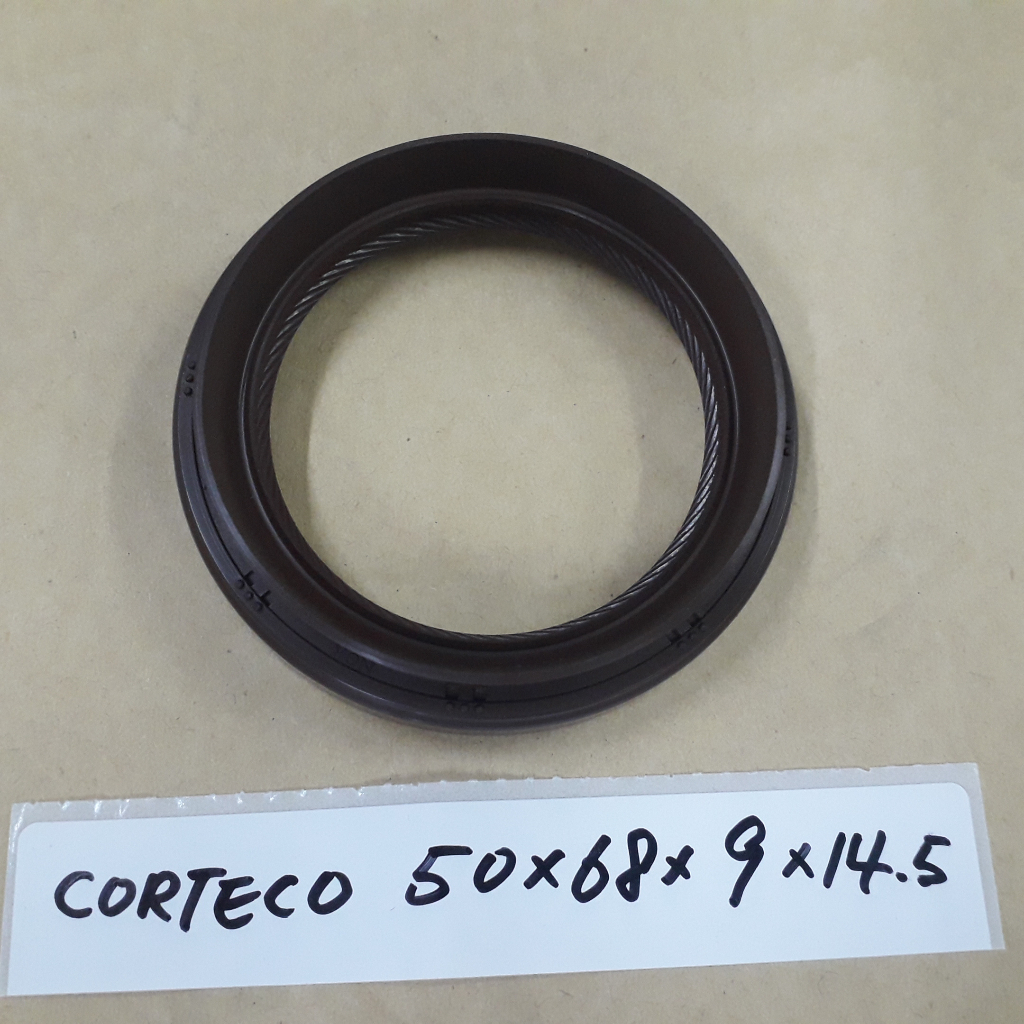 (1PCS CORTECO 50x68x9x14.5) FRONT CRANKSHAFT OIL SEAL TOYOTA HILUX