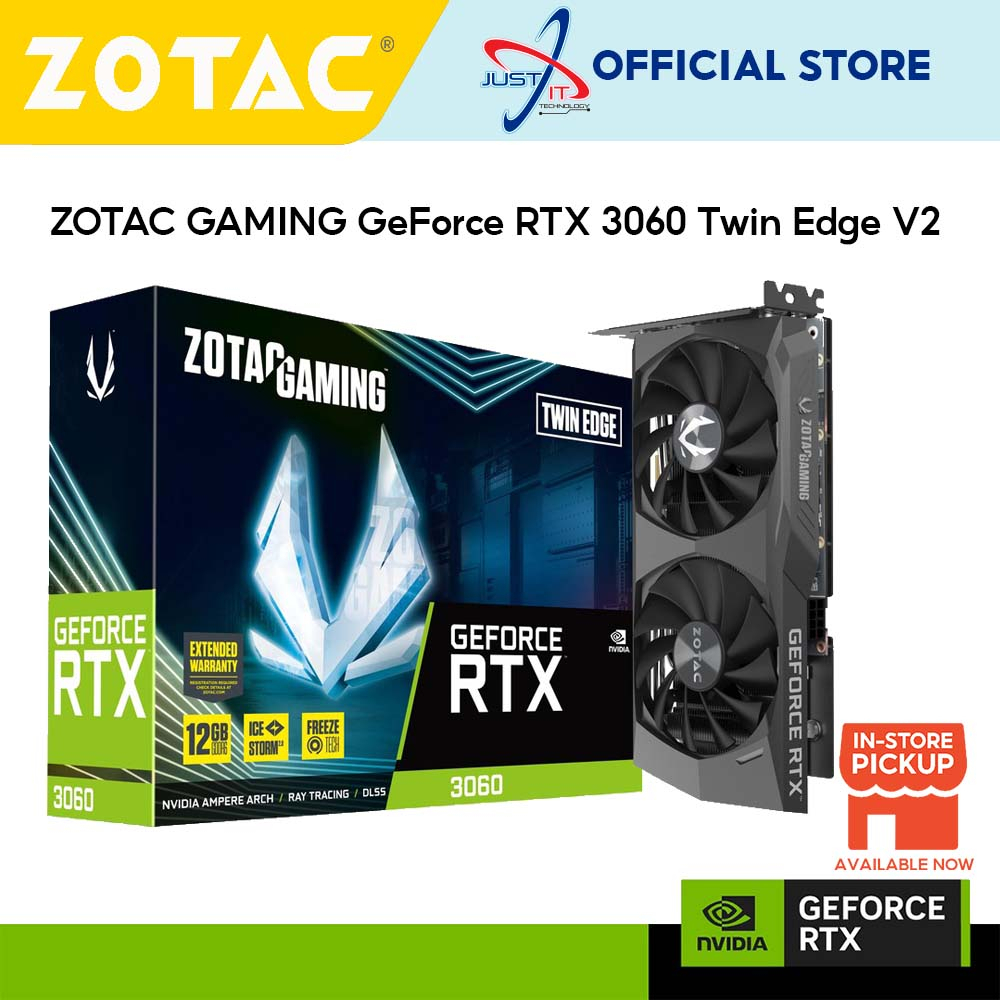 ZOTAC GAMING GEFORCE RTX3060 TWIN EDGE V2 12GB DDR6 192BIT GRAPHICS CARD (  ZT-A30600E-10M-V2 ) | Shopee Malaysia