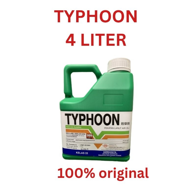 Typhoon 4 Liter Glyphosate 41 Sama Fungsi Ecomax Ken Up Roundup Eb