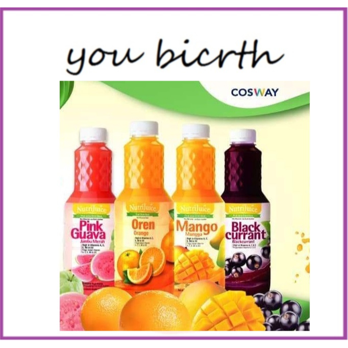 Cosway NutriJuice Orange Juice / Blackcurrant Juice / Mango Juice