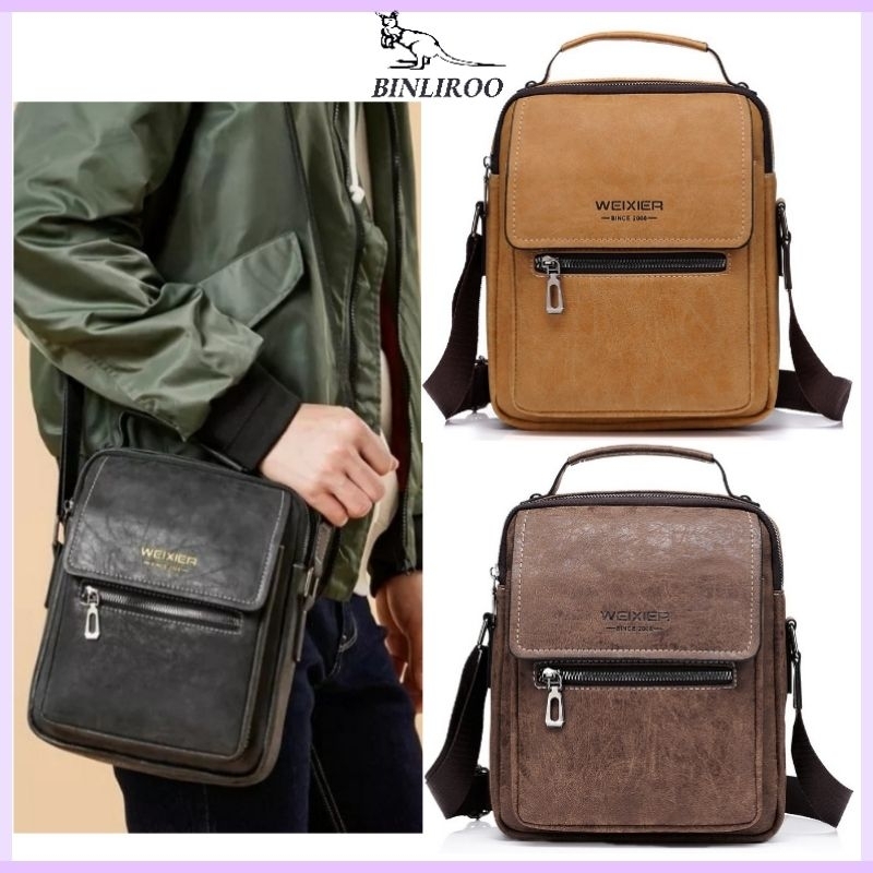 WEIXIER Men Shoulder Sling Bag Messenger Man Crossbody Bag Waterproof ...