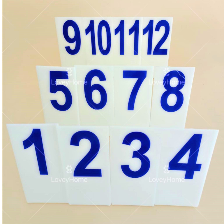 Acrylic Table Number Stand Restaurant Seat Meal Plate Sign Numbering ...