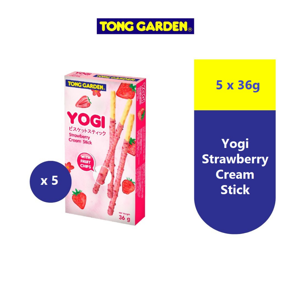 Tong Garden YOGI Strawberry Cream Stick 36g [Bundle of 5] Shopee Malaysia