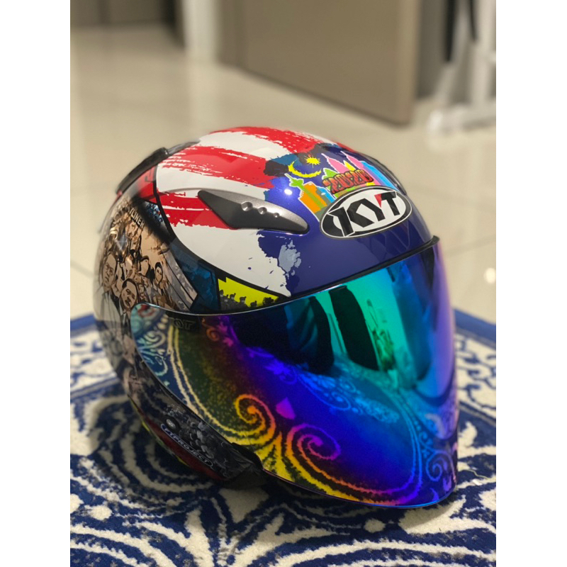 Casco KYT Hellcat Frontliner Size L Original Helmet Shopee Malaysia