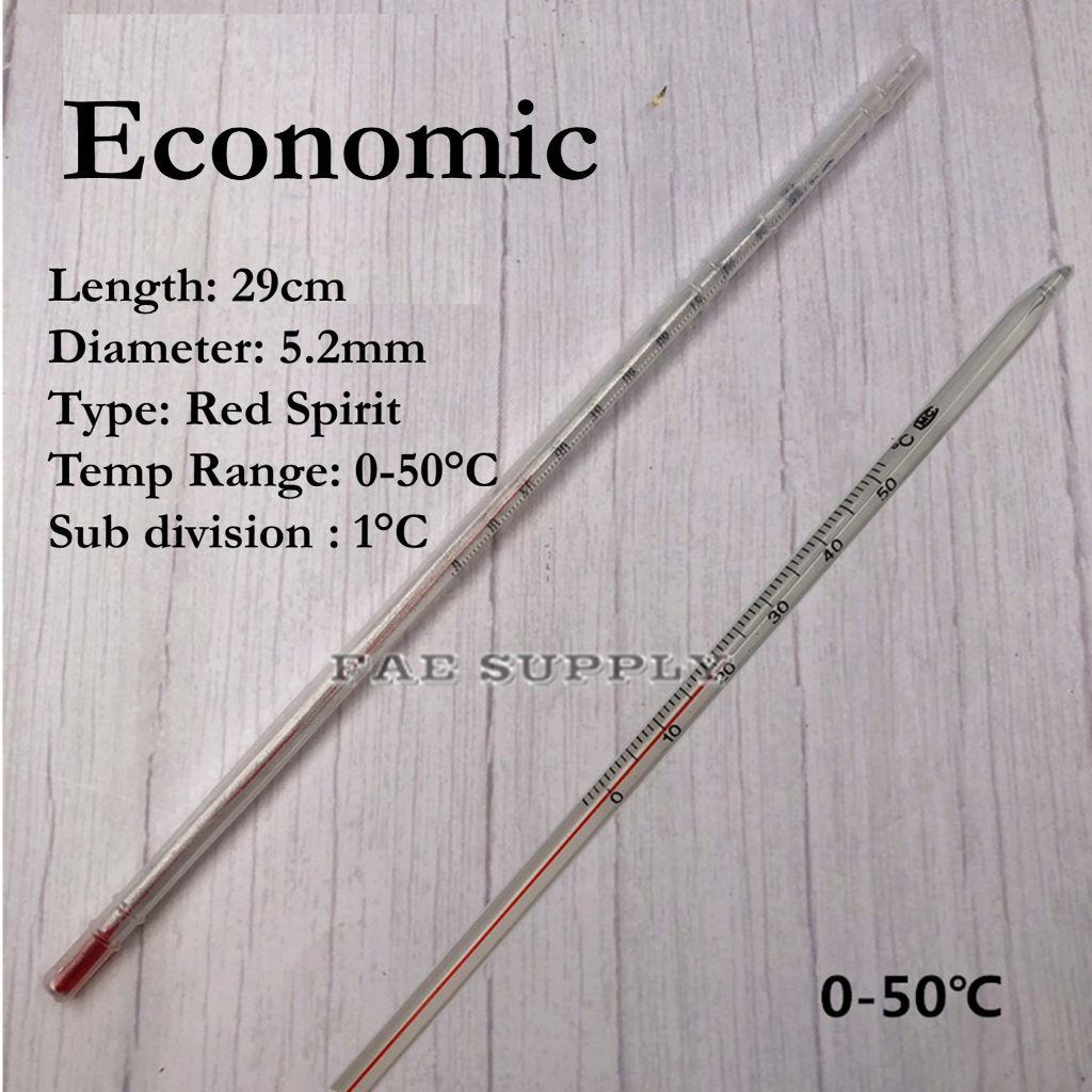 Glass thermometer 0-100 degree Celsius non mercury School Experiment ...