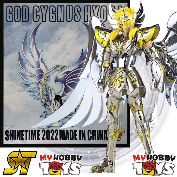Saint Seiya Myth Cloth Cygnus Hyoga God Cloth | Action Figure Collezionabile 15cm