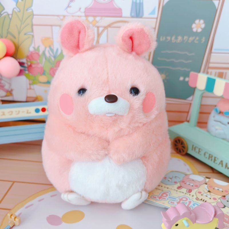 Authentic Amuse tofu atsumare maeba pink bunny fluffy small plush ...