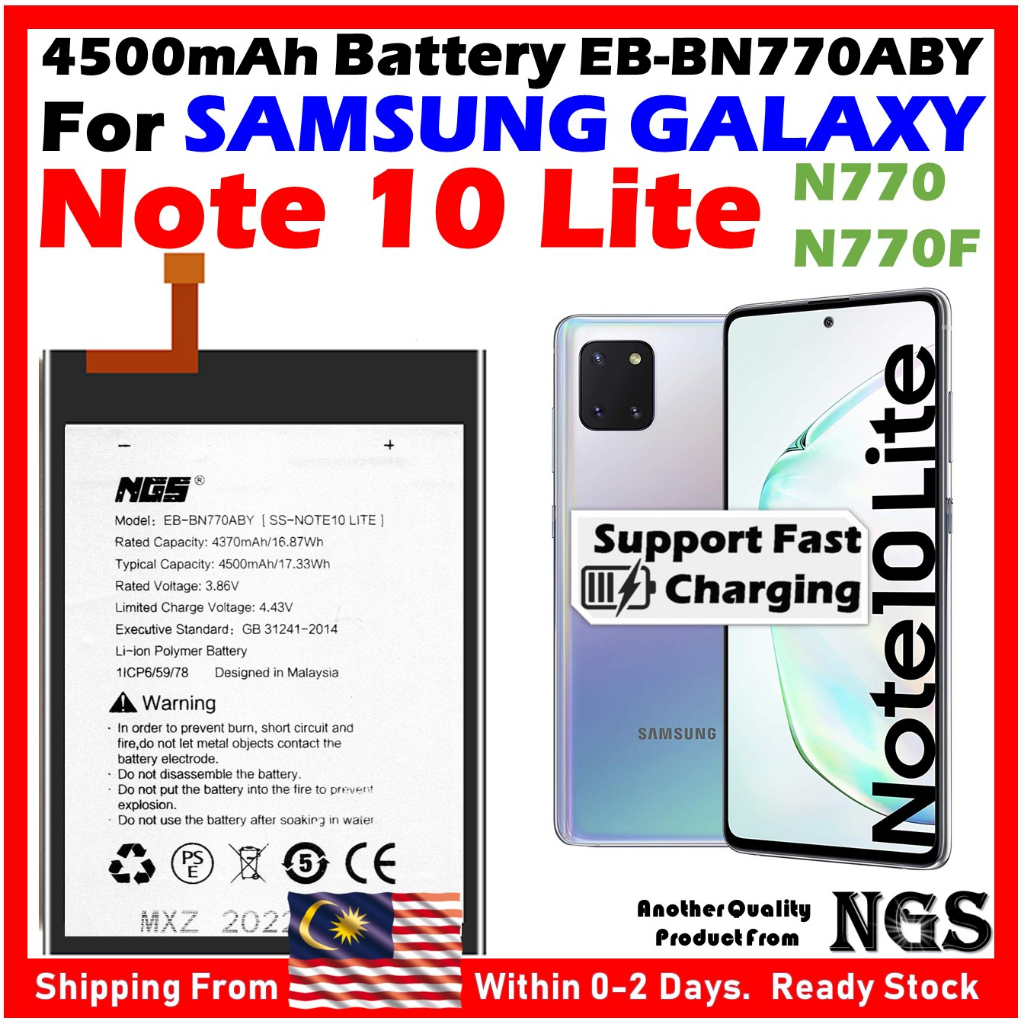SAMSUNG - Batteria Interna Galaxy Note 10 Lite 4500mah Originale Eb-bn770aby