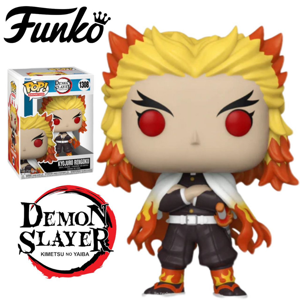 Original Funko Pop Vinyl Figure Kyojuro Rengoku No.1308 Animation Demon ...