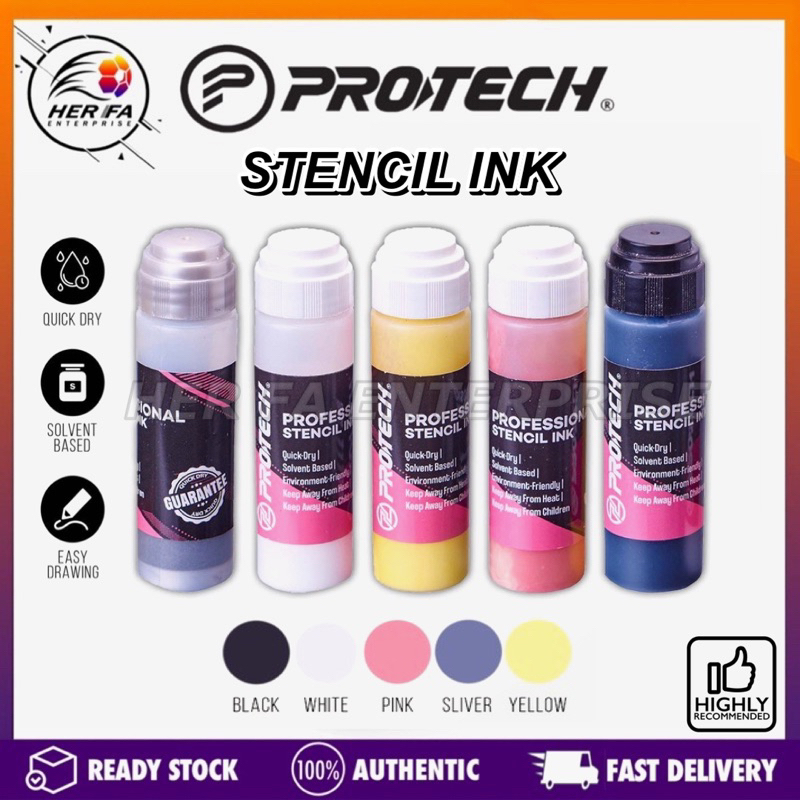 PROTECH Professional Stencil Ink for Badminton Tennis Squash Racket