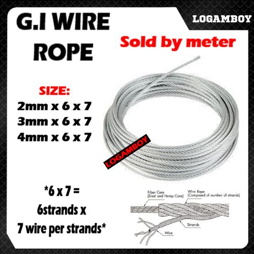 10 Meters 2mm Stainless Steel Wire Rope Cabel Fibre Core High