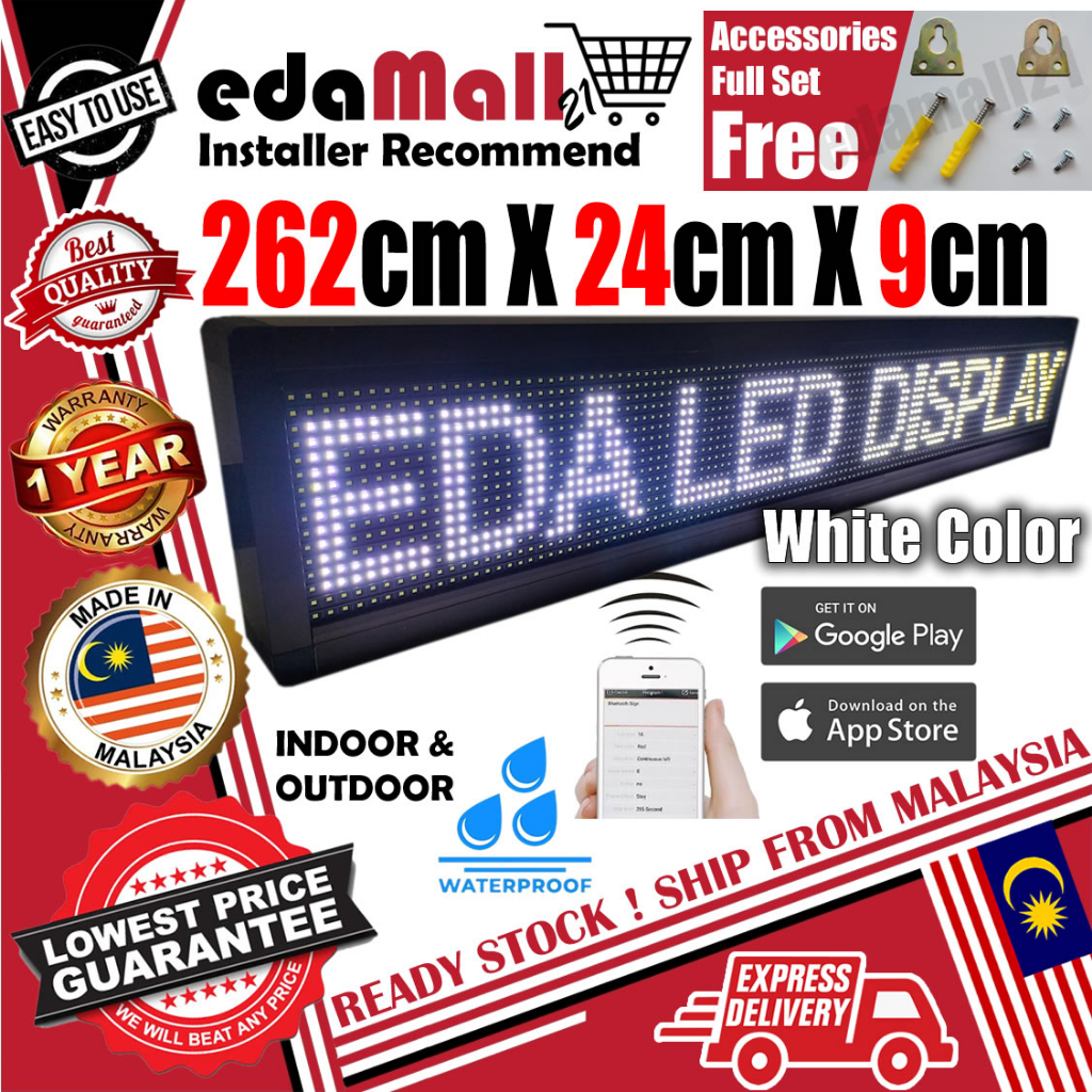 LED DISPLAY SIGN BOARD P10 Mobile App Wifi Outdoor Running Message