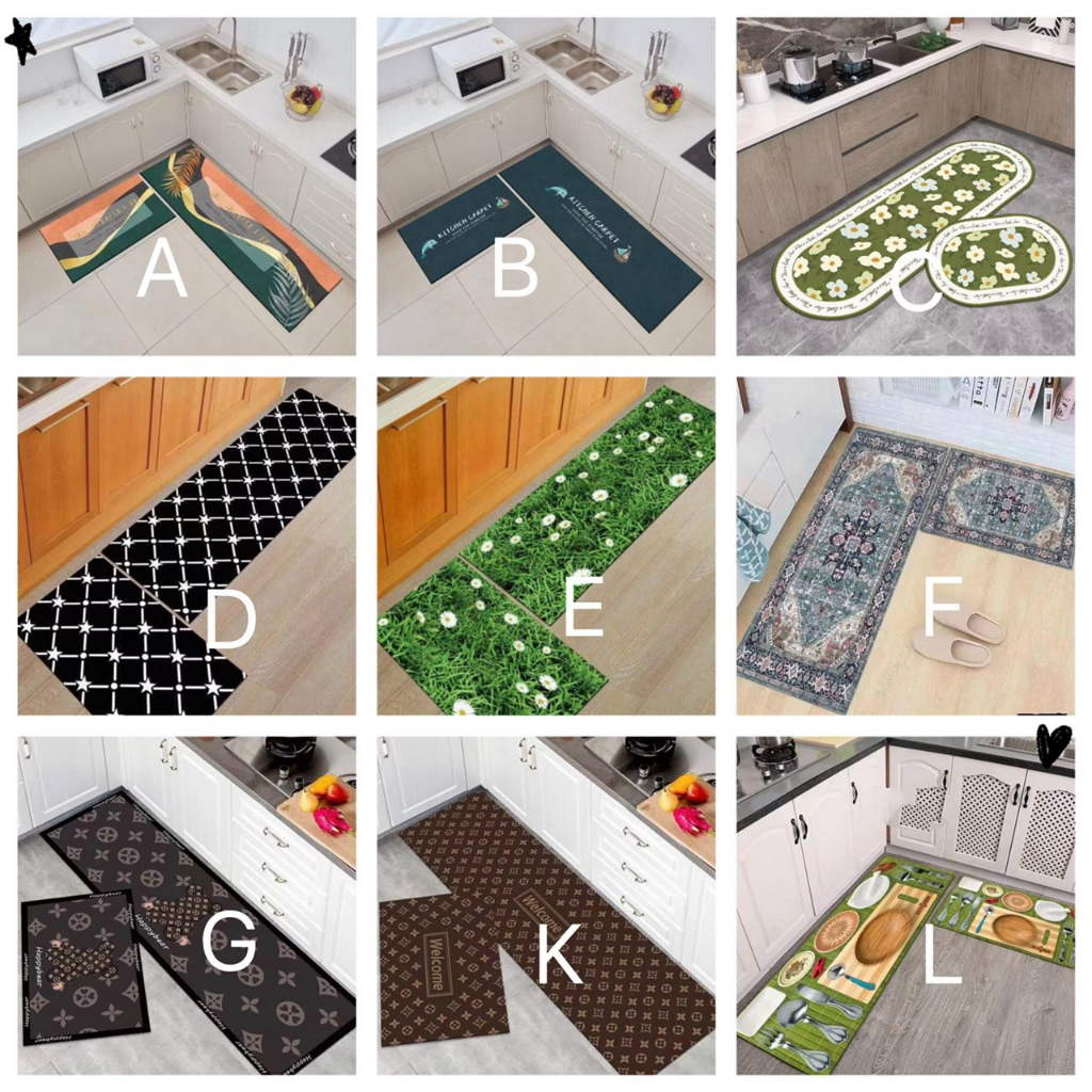 M (40*60+40*120cm) 2 in 1 Crystal Velvet kitchen mat / Rugs / Floor
