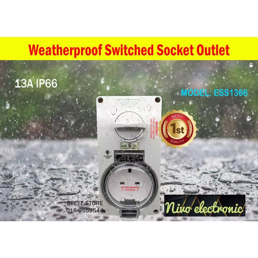 ERA 13A WEATHERPROOF SWITCHED SOCKET OUTLET Shopee Malaysia