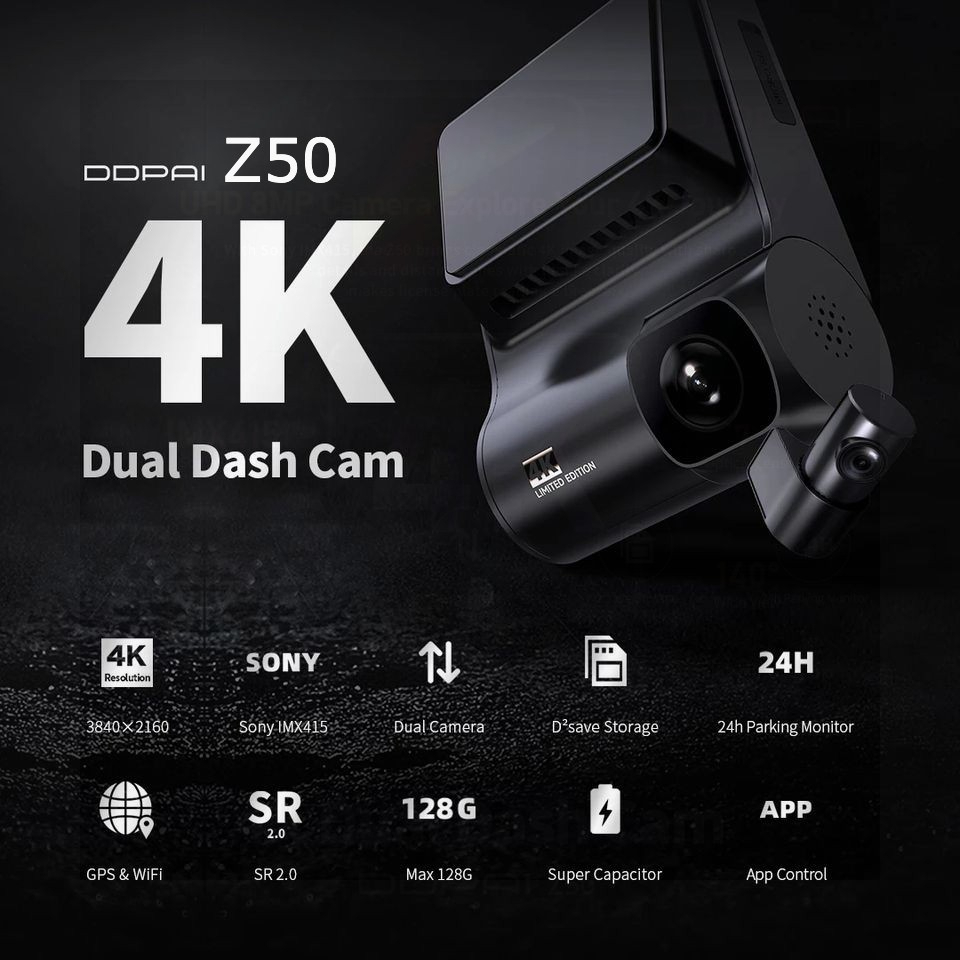 original-malaysia-ddpai-z50-dash-cam-4k-carcam-2160p-25fps-ips-monitor