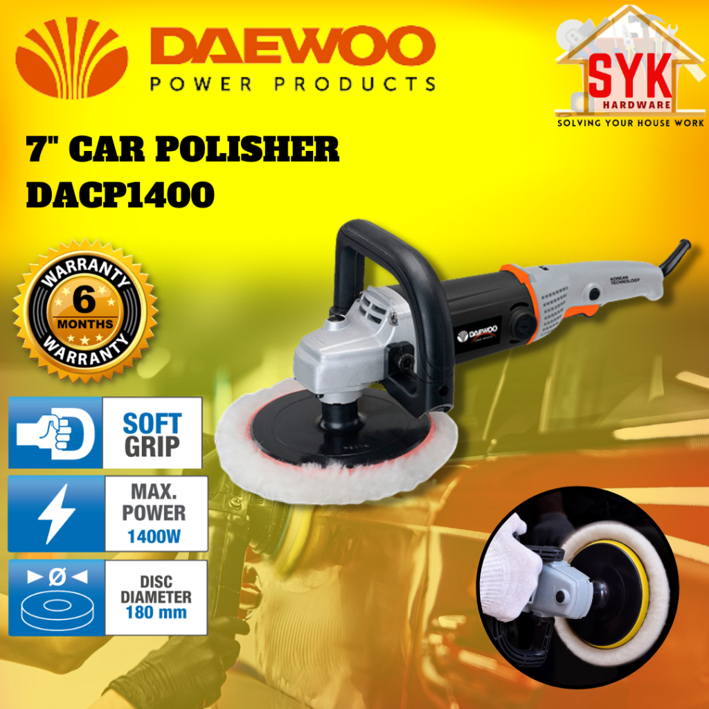SYK Daewoo DACP1400 7 Inch Car Polisher Machine Electric Polisher