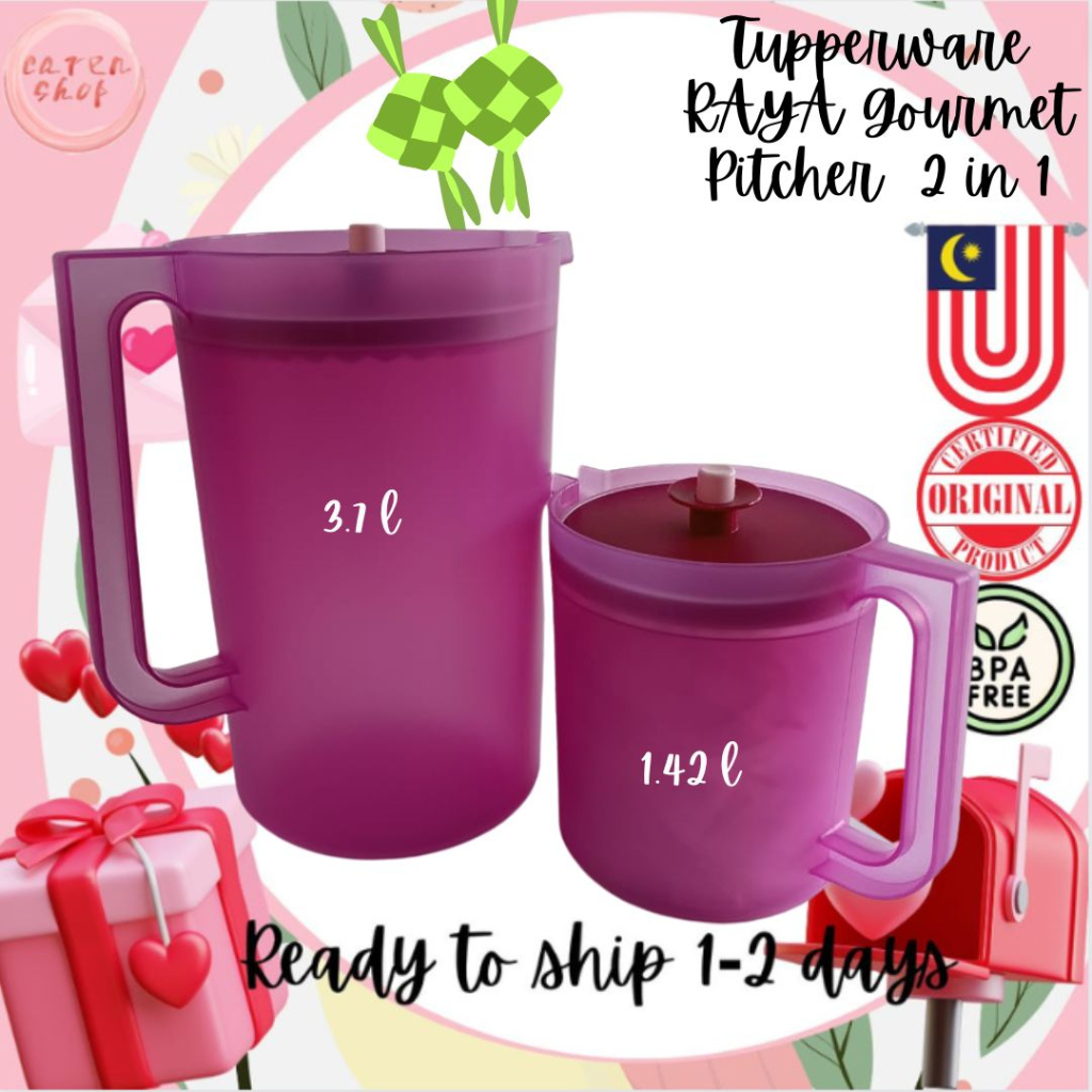 Tupperware Gourmet Pitcher 2 in 1 3.7 L/1.42L | Shopee Malaysia