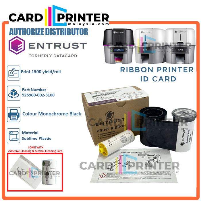 Entrust Datacard Sigma EM1 EM2 DS1 DS2 DS3 Monochrome Black Cartridge ...