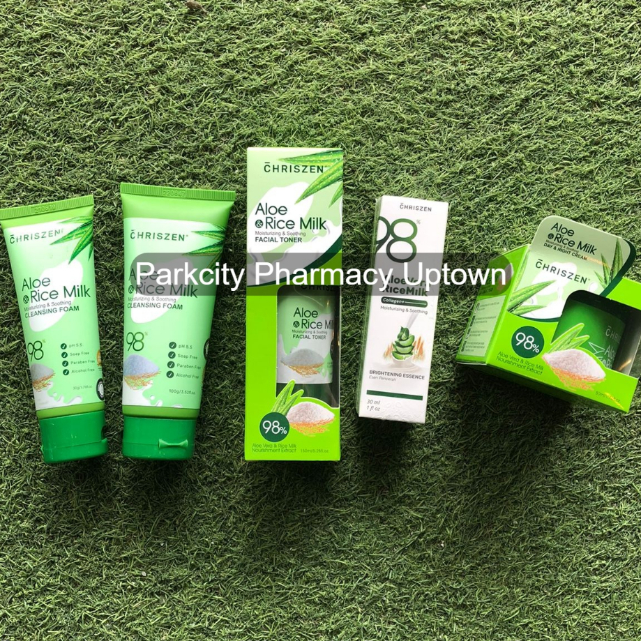Chriszen Aloe & Rice Milk (Cleansing Foam 50g/100g/Facial Toner 150ml
