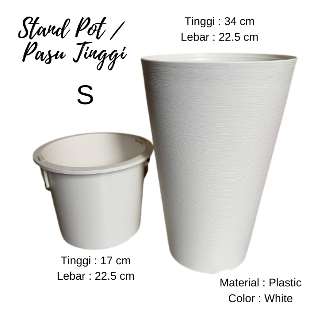 Pasu Pokok Viral | Pasu Bunga Hiasan | Pasu Plastik Tinggi | PVC Vase