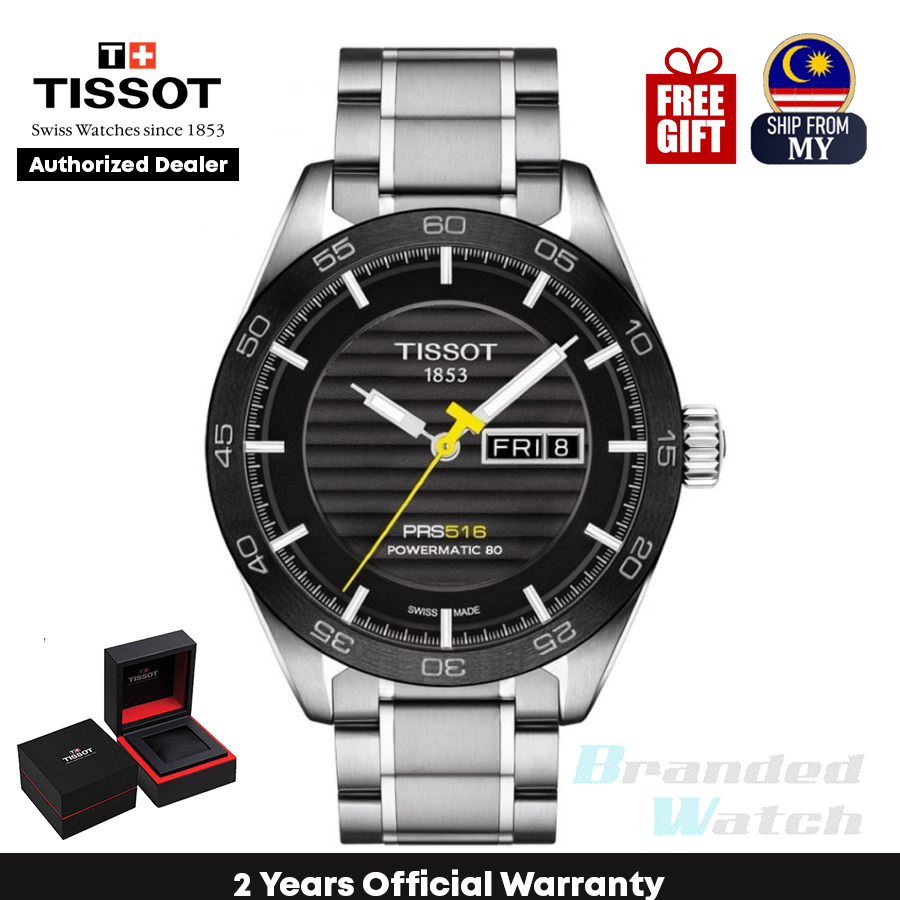 Tissot T100.430.11.051.00 Men s PRS 516 Powermatic 80 Auto Steel Watch Black T1004301105100