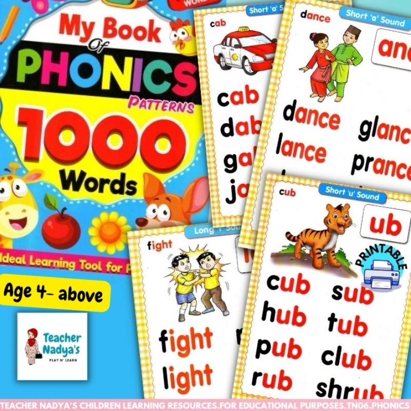 [ Printable PDF ] 1000 Words Phonic Reading Worksheet