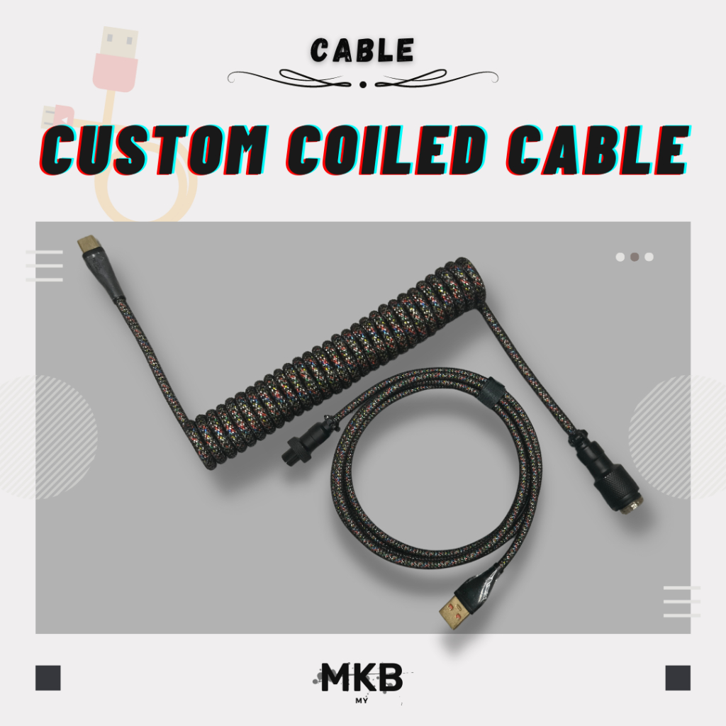 [READY STOCK] MKB Custom Coiled Cable V2 GX12 - Paracord with Techflex ...