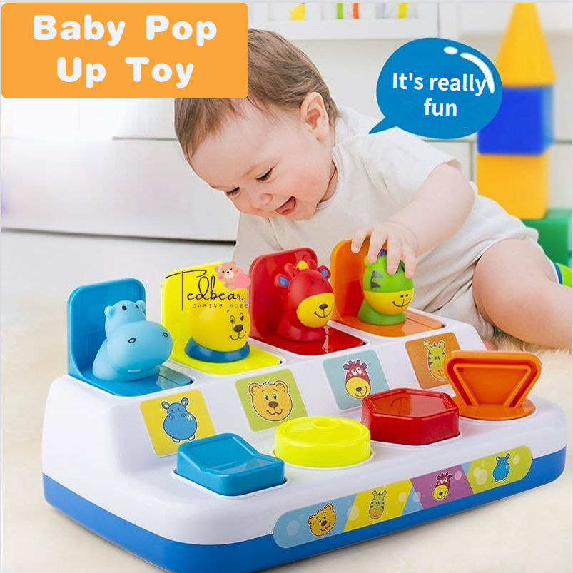 Popup Toys Interactive Animal Early Learning Educational Sounds Cause